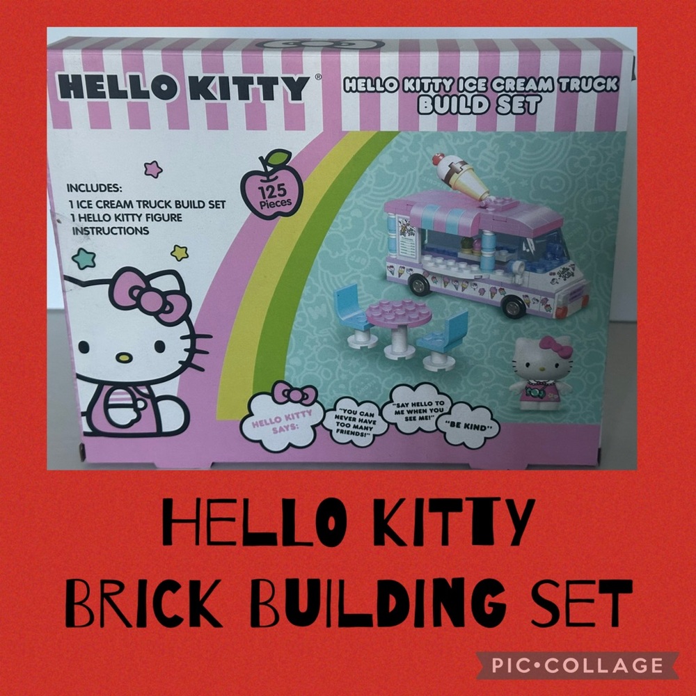 New Hello Kitty Ice Cream Truck Brick Puzzle- 125 pieces